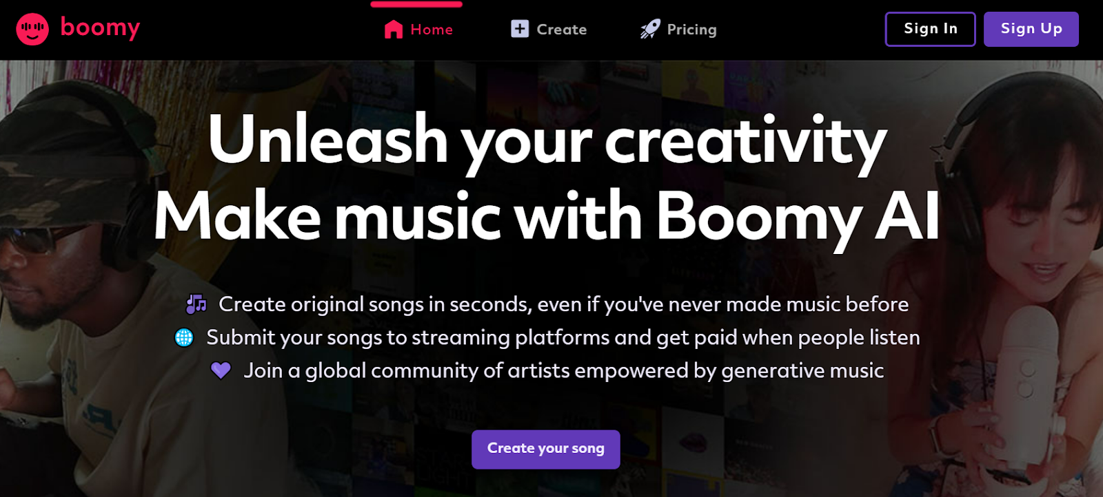 Boomy, the maestro of AI music, grants you the power to compose symphonies and remix melodies with boundless creativity.
