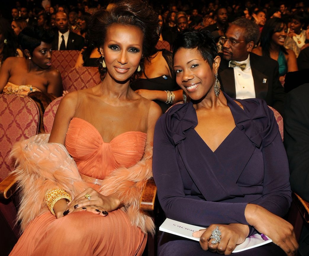 Zulekha Haywood with her mother at an event