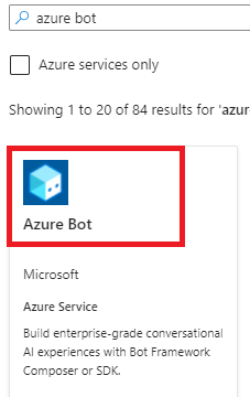 Select Azure Bot