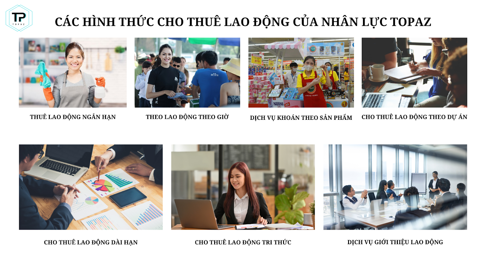Các hình thức cho thuê nhân lực lao động tại Topaz