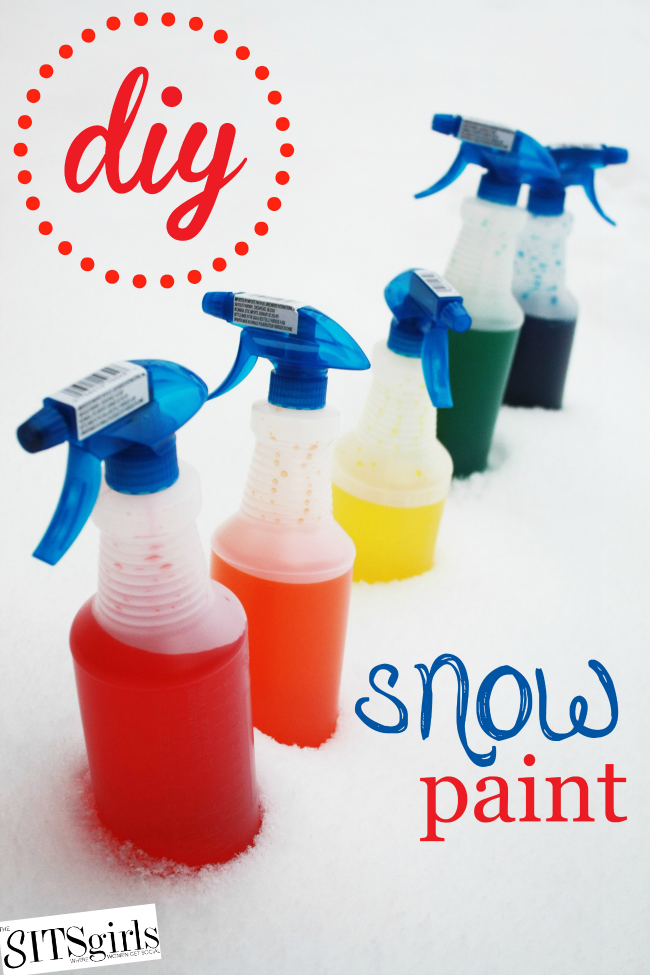 diy snow paint Christmas games for kids