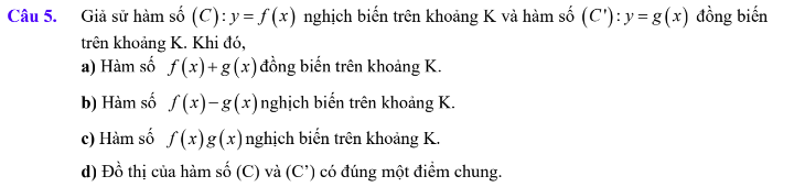 Lý thuyết Tính đơn điệu của hàm số & Các dạng bài tập