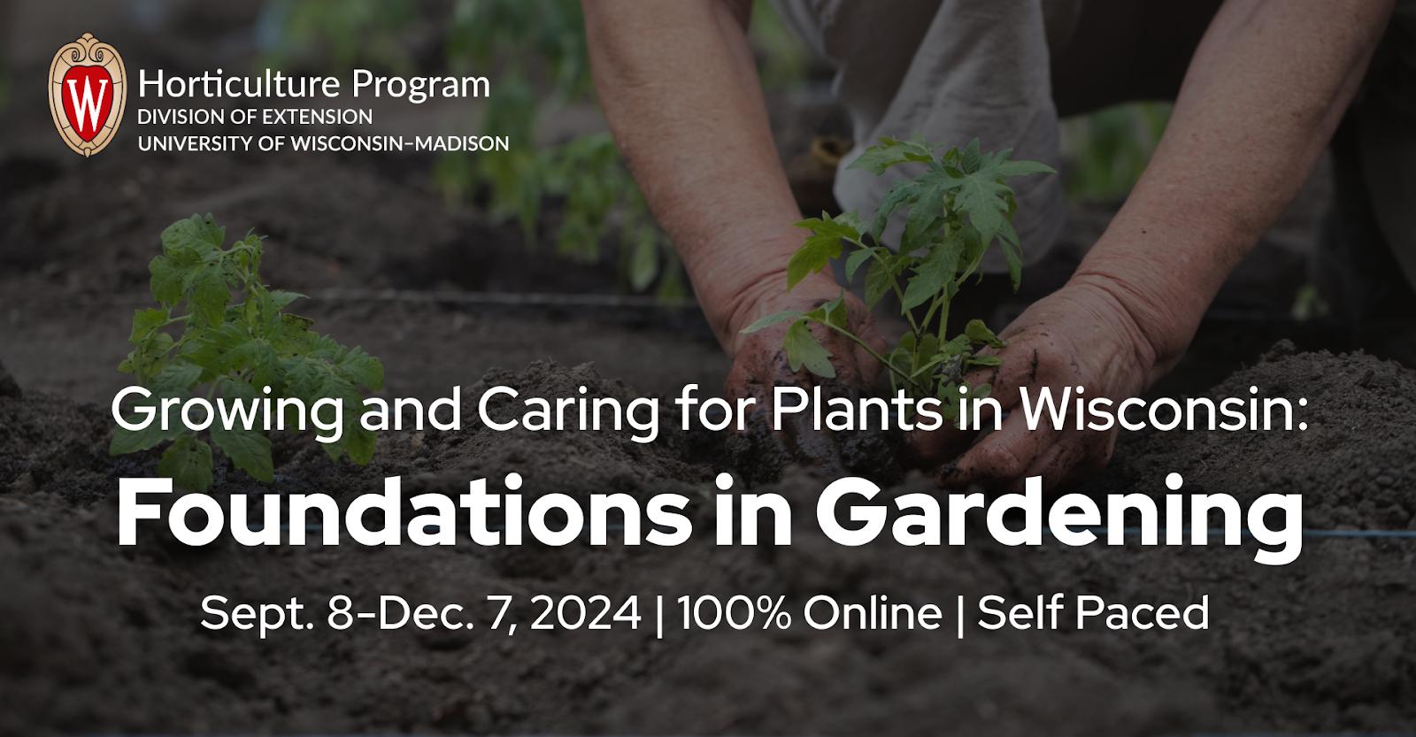 Growing and Caring For Plants in Wisconsin: Foundations in Gardening Sept. 8- December 7, 2024
100% Online and self paced