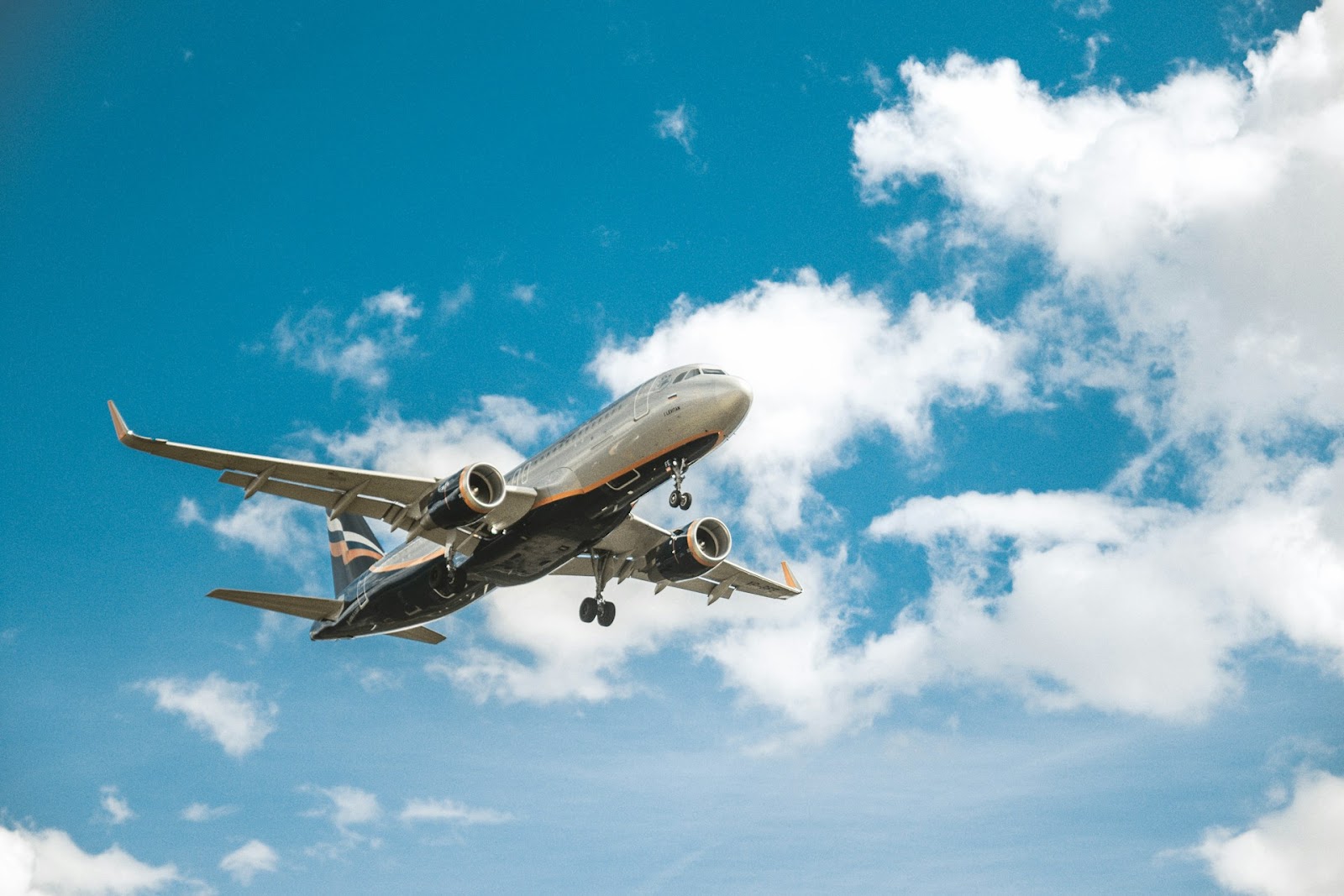 A massive jet airplane soaring through the sky.