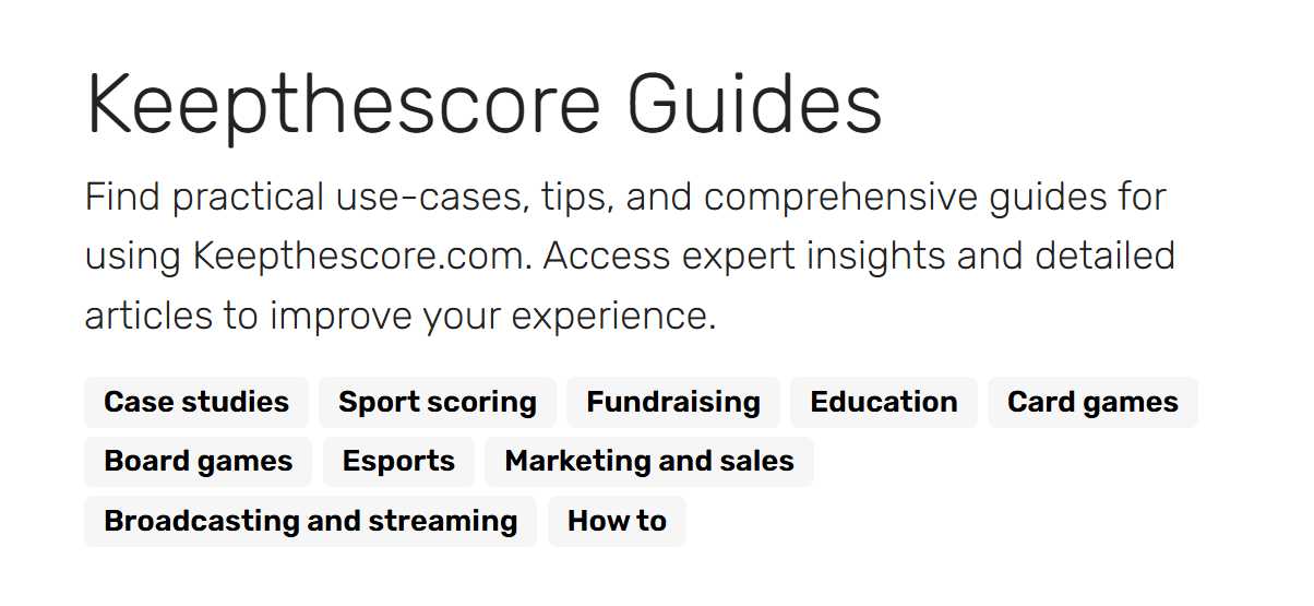 How to use keepthescore guide to earn money