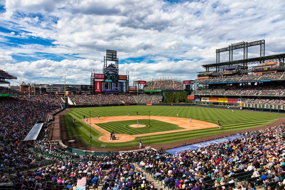 The Colorado Rockies playing at Coors Field in Denver
