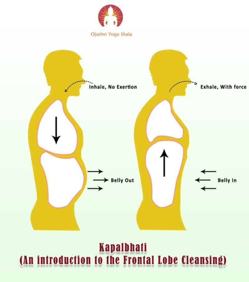 diagram showing the kapalbhati