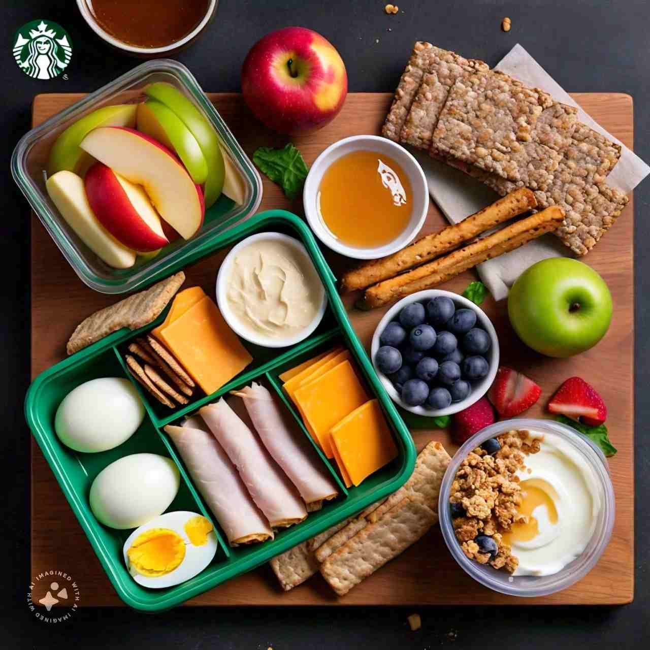 What is a protein box on the Starbucks Lunch Menu?