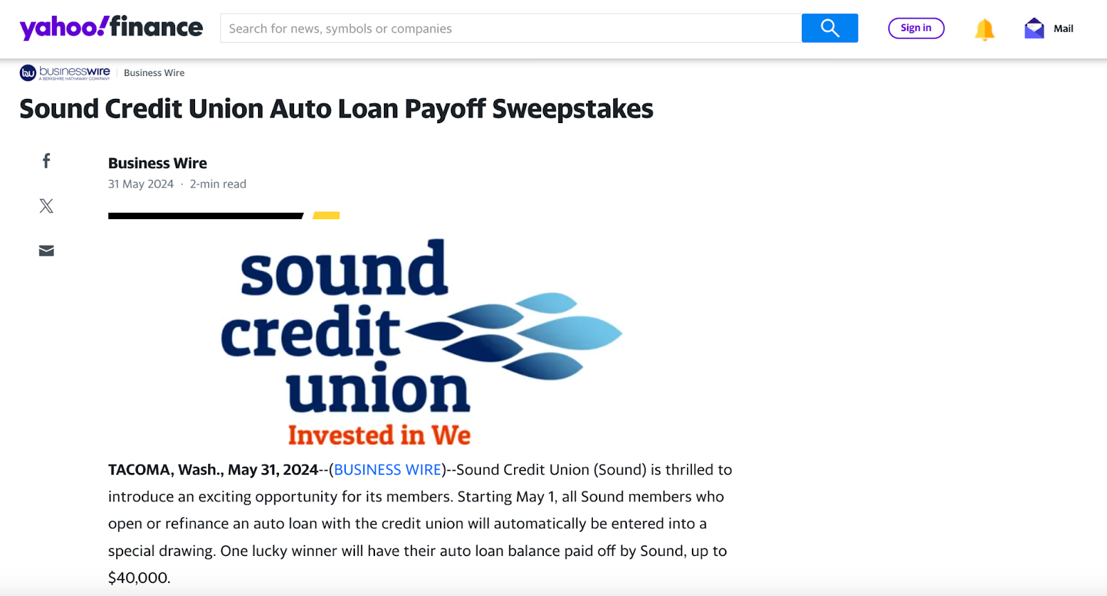 Sound federal credit union