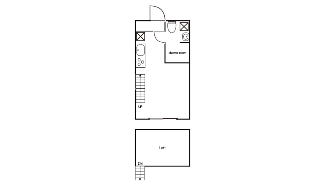 A floor plan of a house