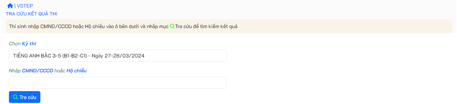 Tra cứu kết quả thi VSTEP tại trường ĐH Nam Cần Thơ