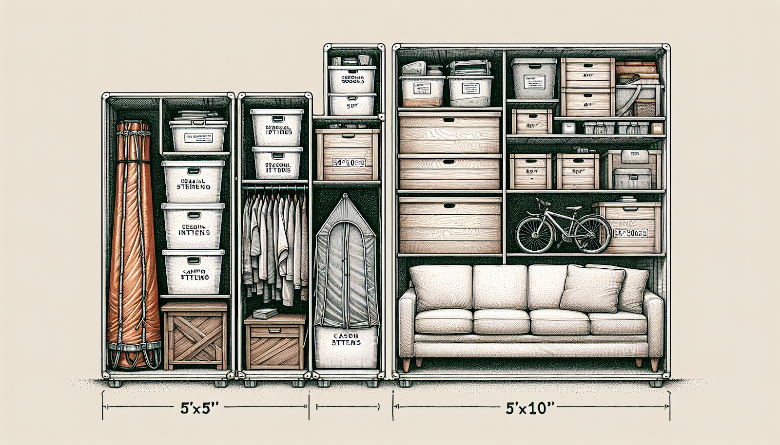 Illustration of a small storage unit