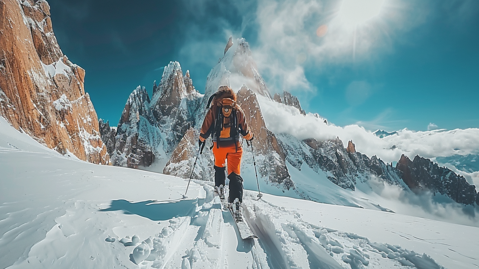 A skier hitting the slopes in Courchevel, France