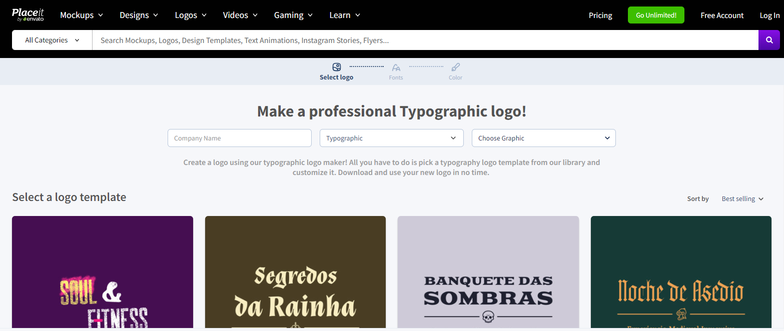 Placeit Typographic Logo Maker