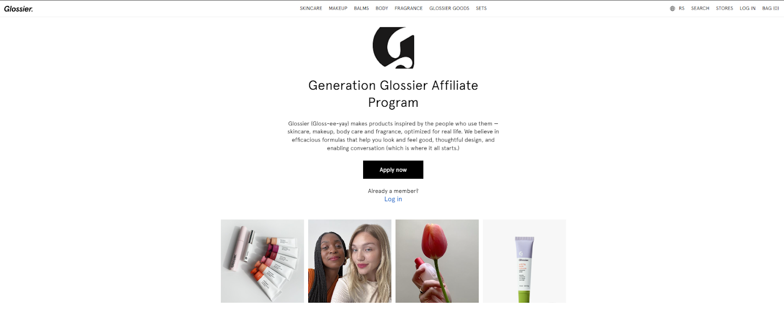 Glossier beauty rewards program