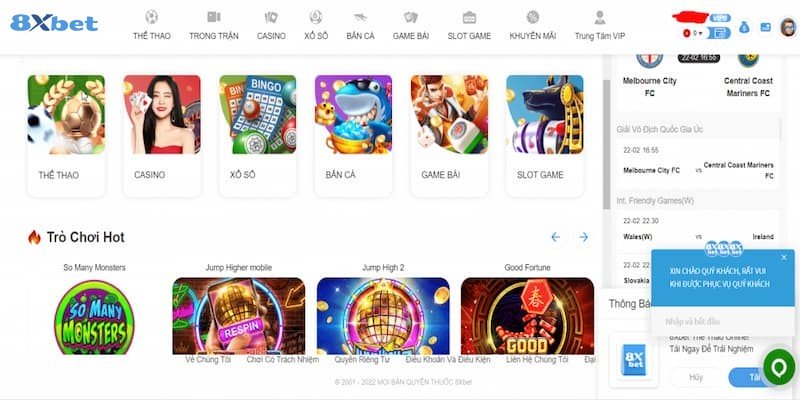 Kho game đa dạng của nhà cái 8xbet là gì?