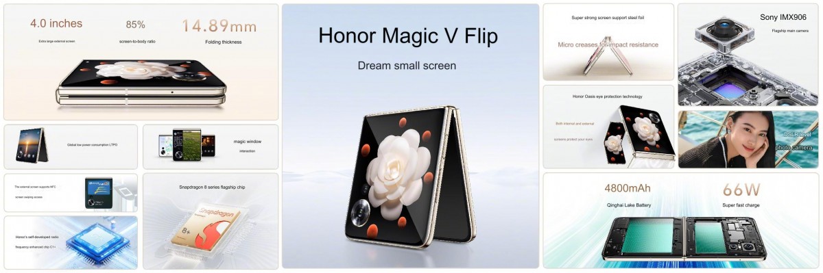Honor Magic V Flip : Caractéristiques