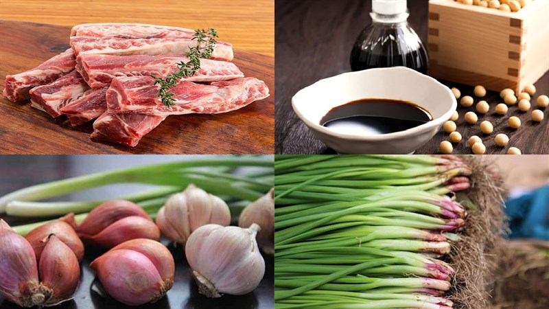 Nguyên liệu nấu sườn bò
