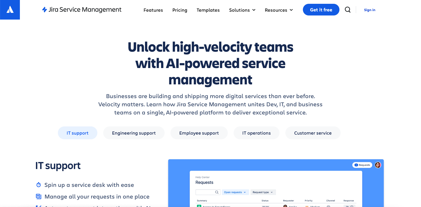 JIRA Service Management