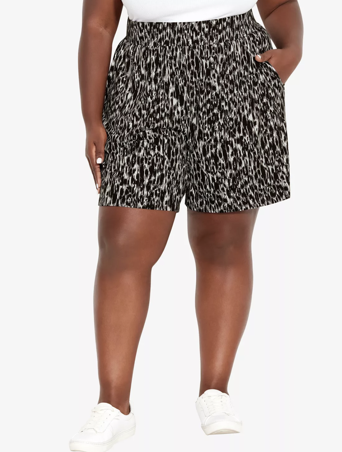 Short imprimé en tricot Alisha grande taille AVENUE de Macy's