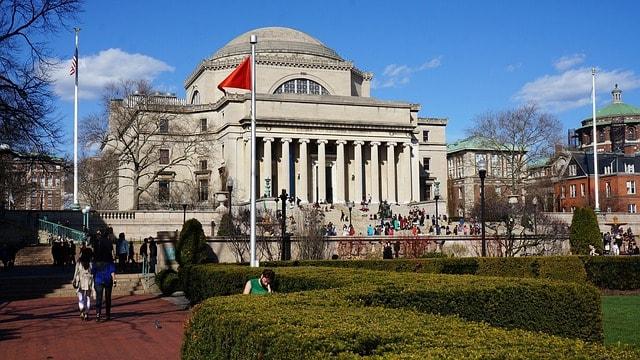 columbia university, blue, white