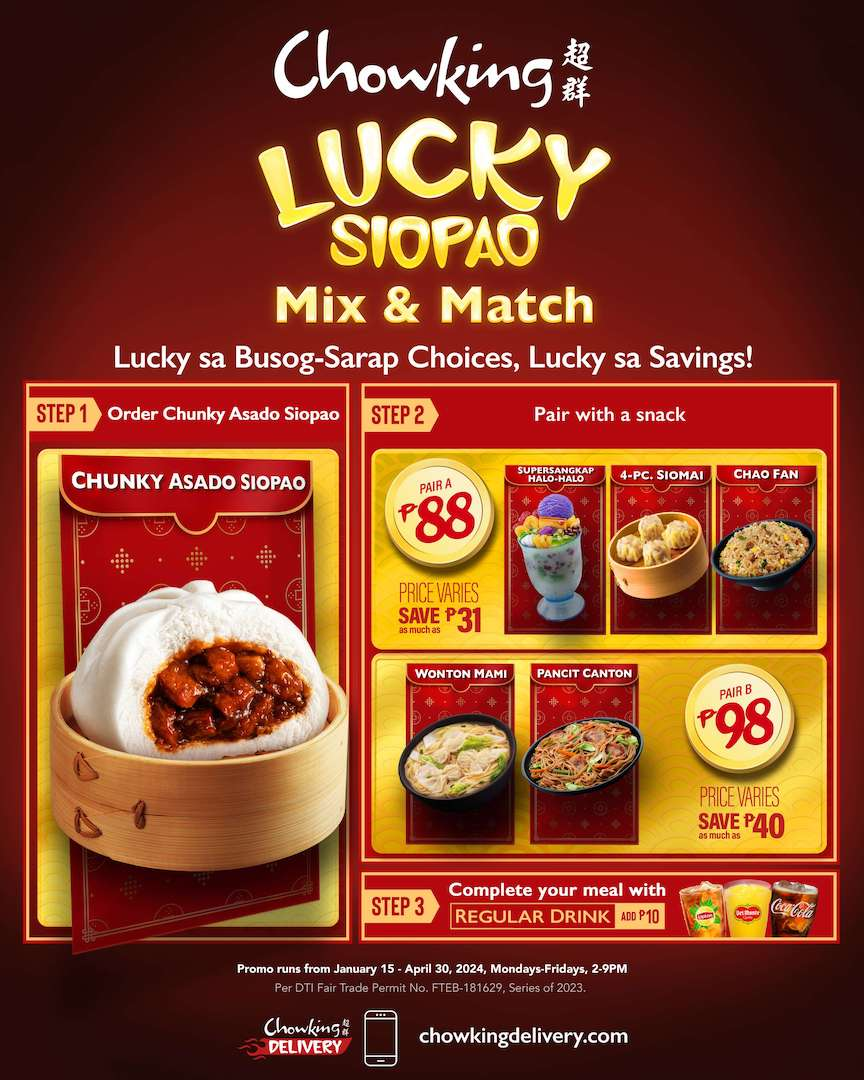 Chowking Mix and Match Menu 2024 - WhatALife!