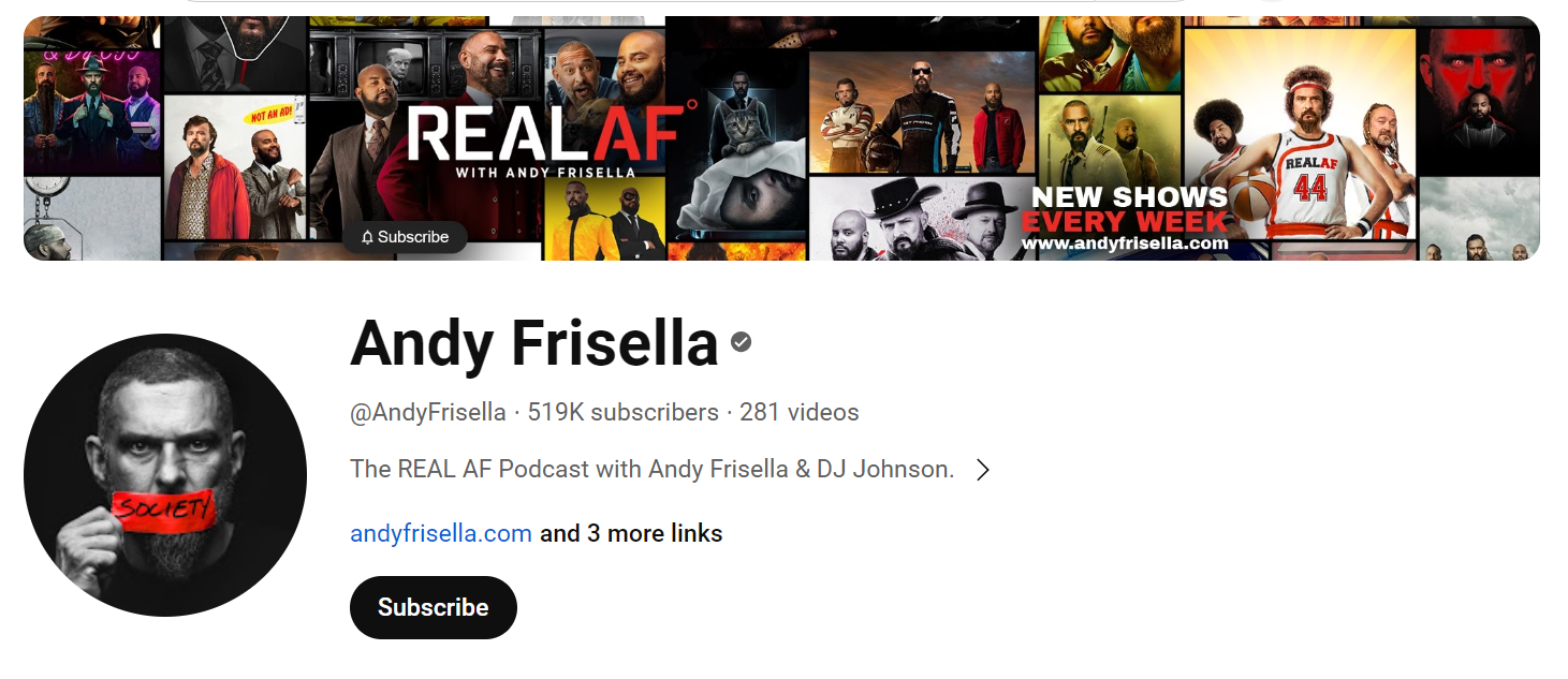 Andy Frisella YouTube Channel