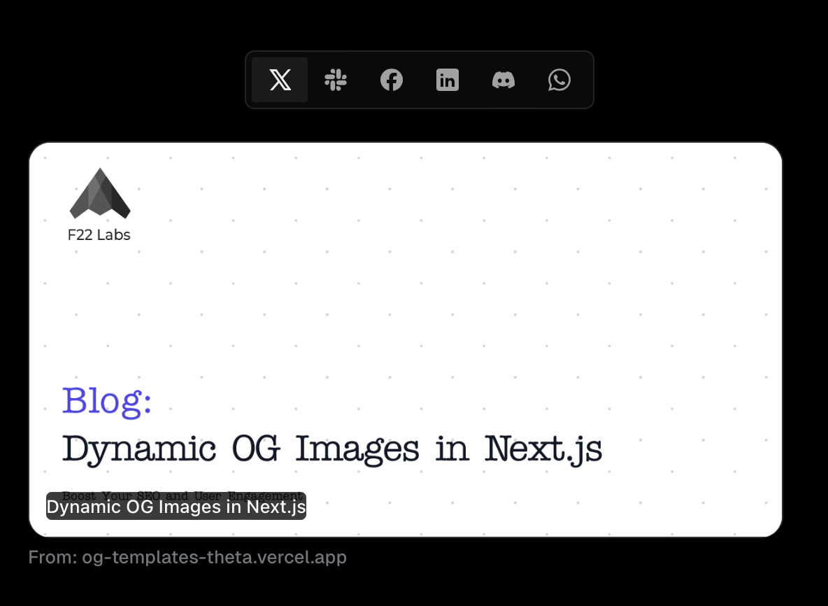 Dynamic OG image preview on Twitter