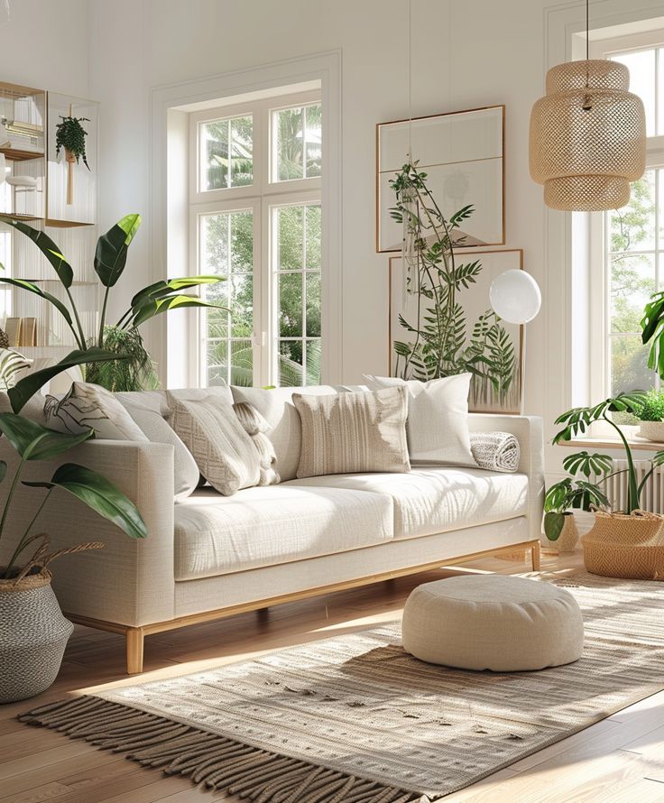 Add Greenery Living Room