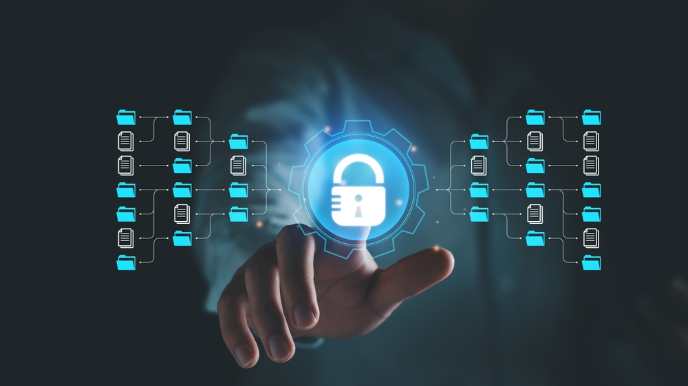 Graphic demonstration blockchain technology for cybersecurity