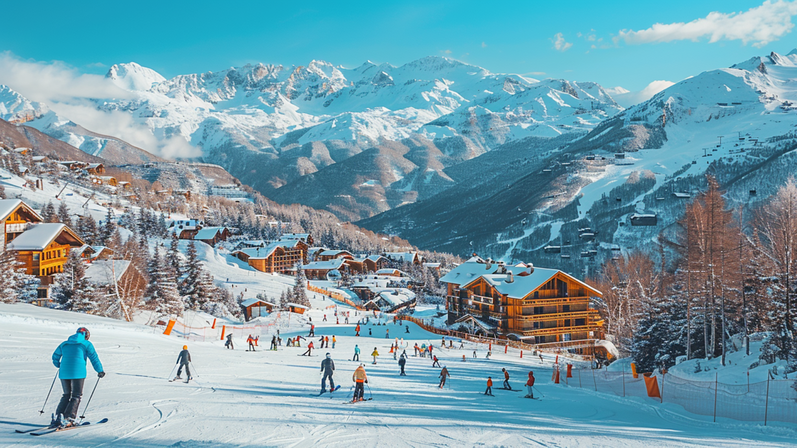 People on a ski adventure in Courchevel