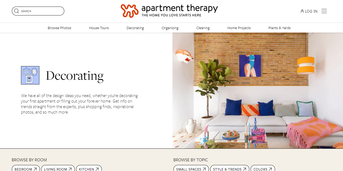 Apartment Therapy has the best aesthetic blog design