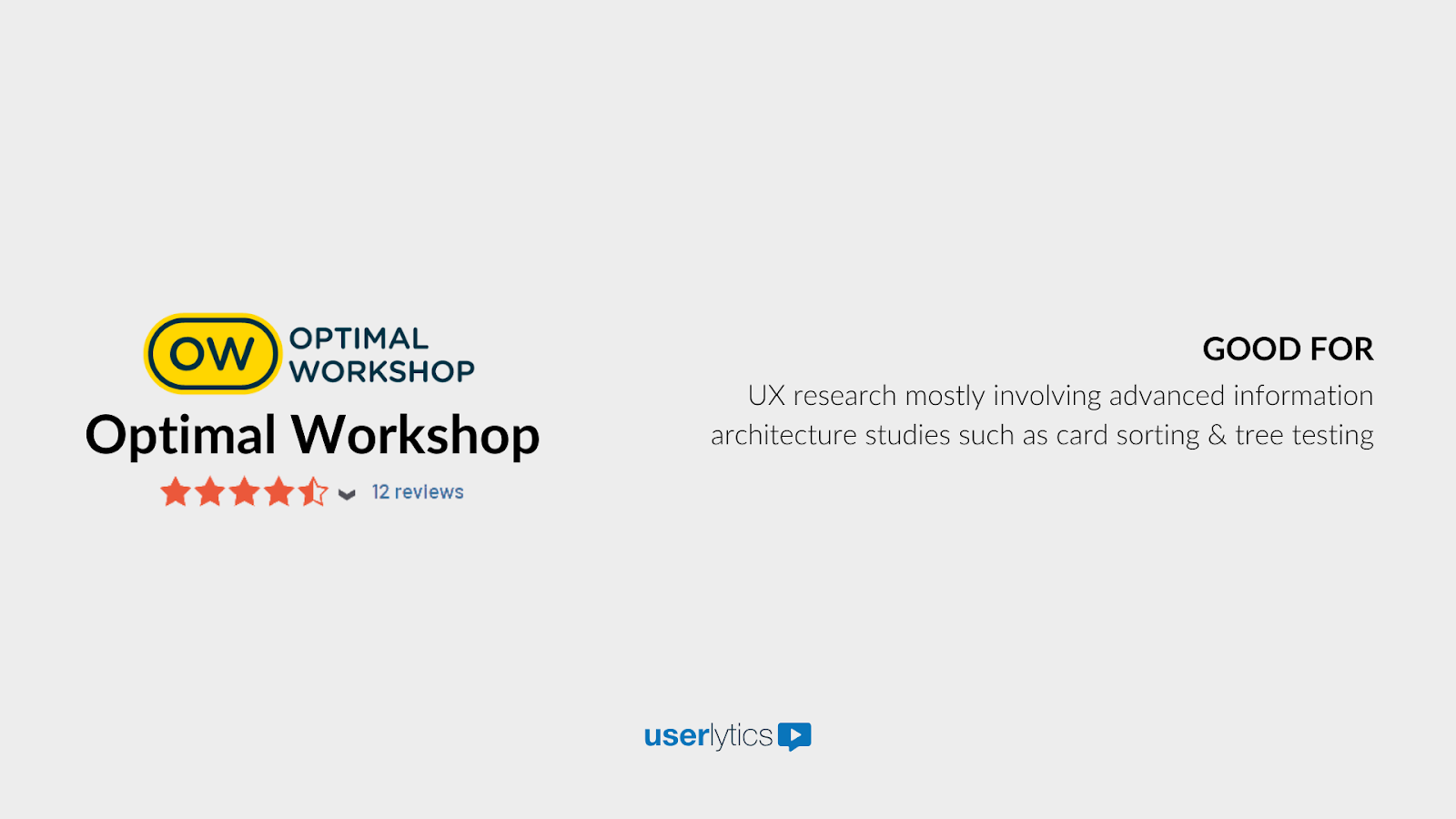 UX testing tool n°6: Optimal Workshop