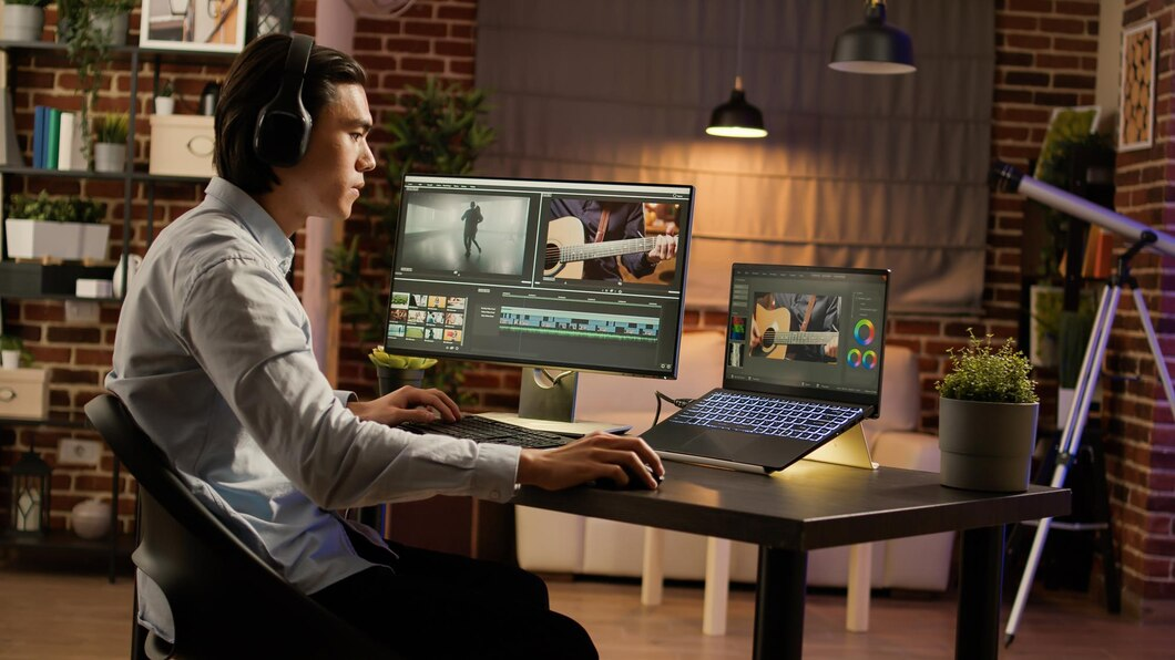Một freelancer đang làm việc