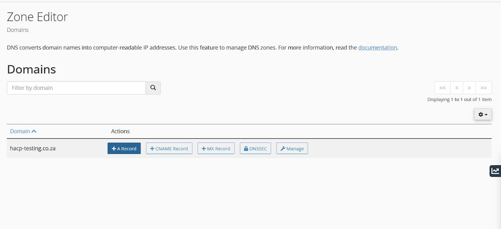 Edit a DNS zone