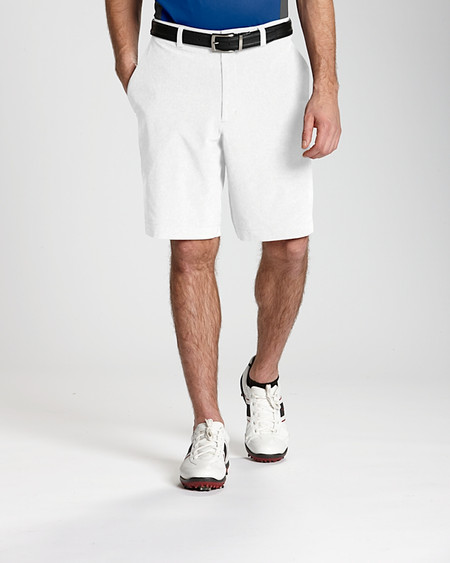 Cutter & Buck White Bainbridge Flat Front Shorts