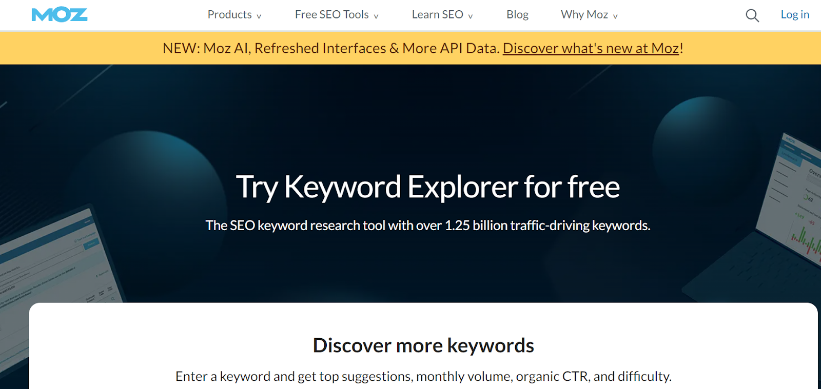 Moz - keyword Explorer Tool