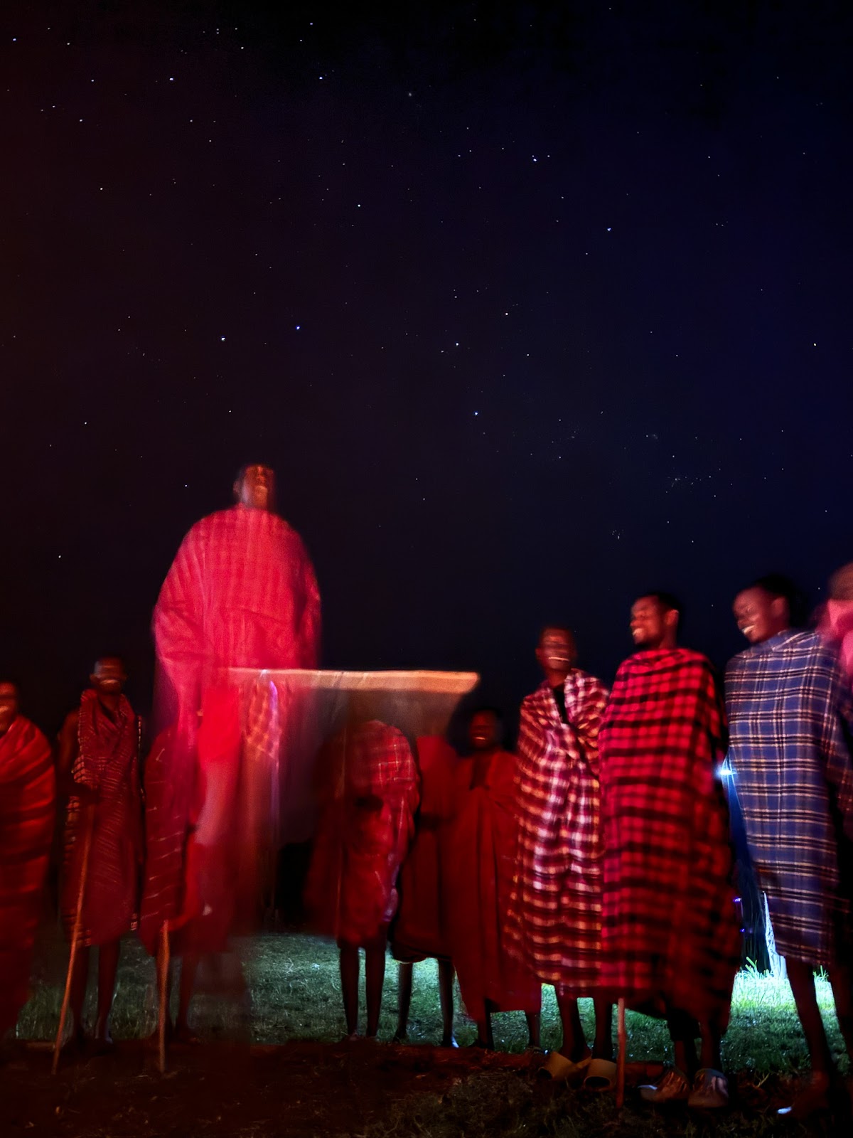 Photo of A Maasai Adumu, ‘jumping dance’; a celebratory welcome