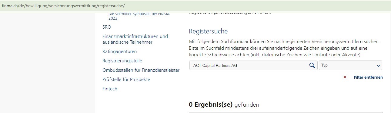 ACT Capital Partners AG: отзывы, актуальные предложения