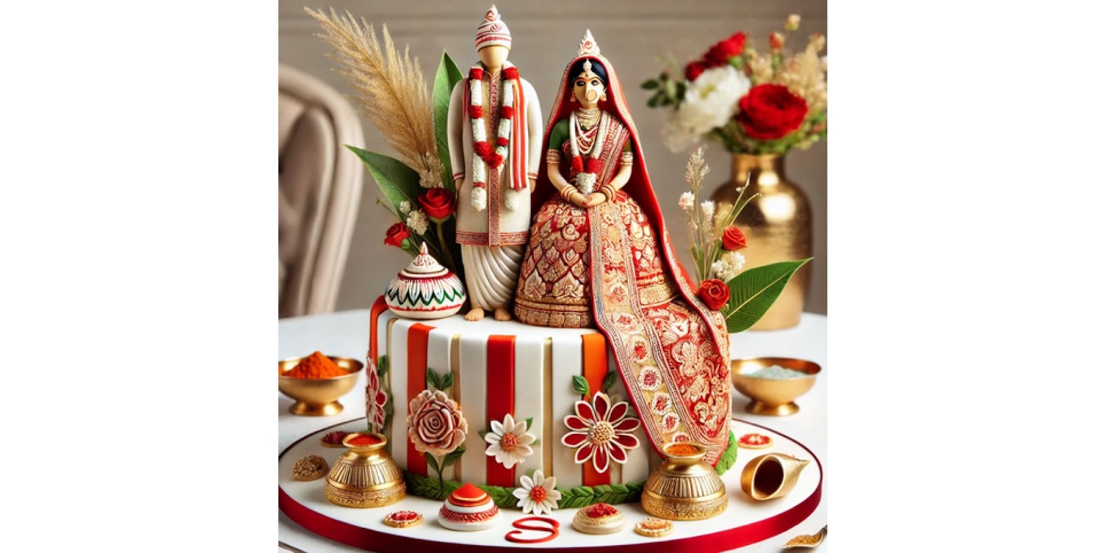 Bengali Wedding/Marriage Themed Cake