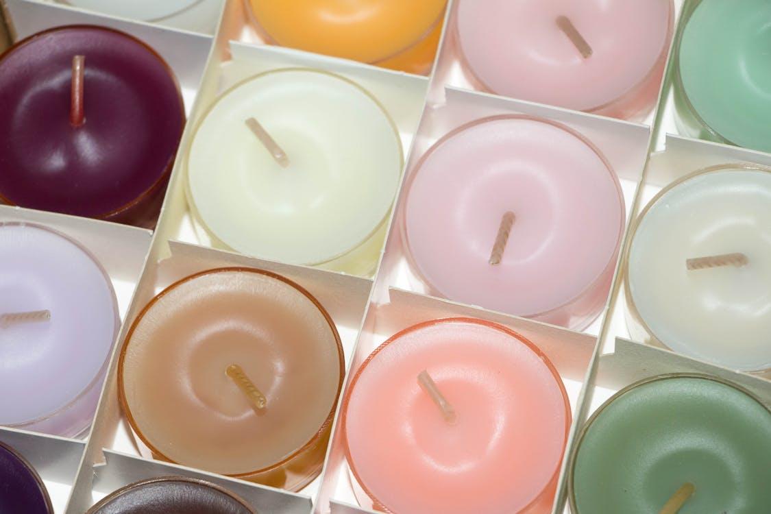 Free Assorted-color Pillar Candles Stock Photo