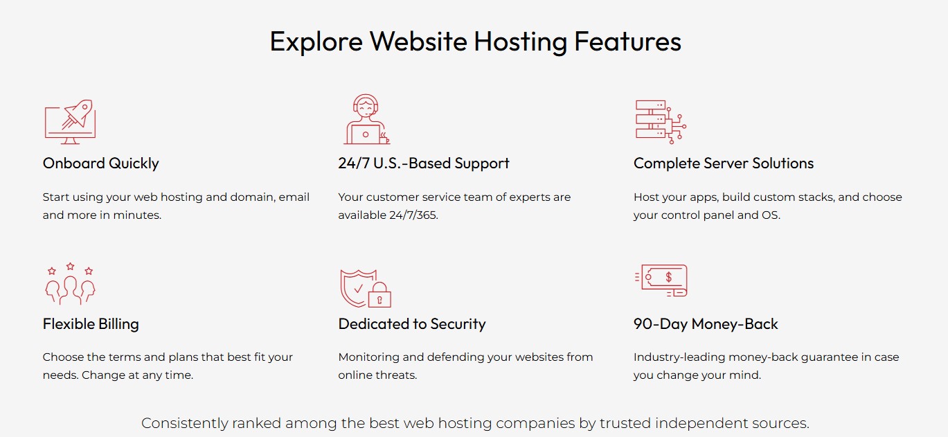 inmotion hosting features