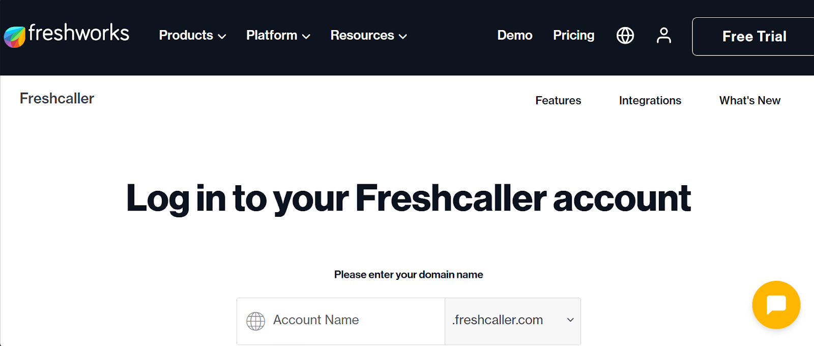 Freshcaller website snapshot highlighting the services it offers.