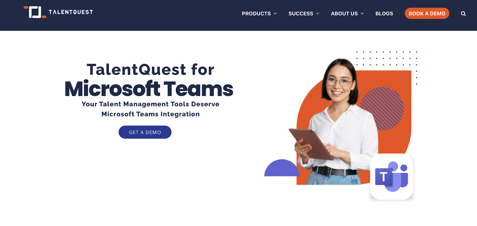 Microsoft Teams' TalentQuest landing page.