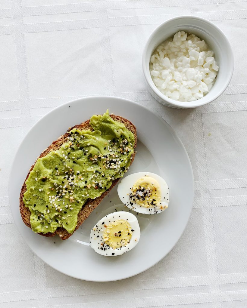 Avocado Toast with Egg and Cottage Cheese