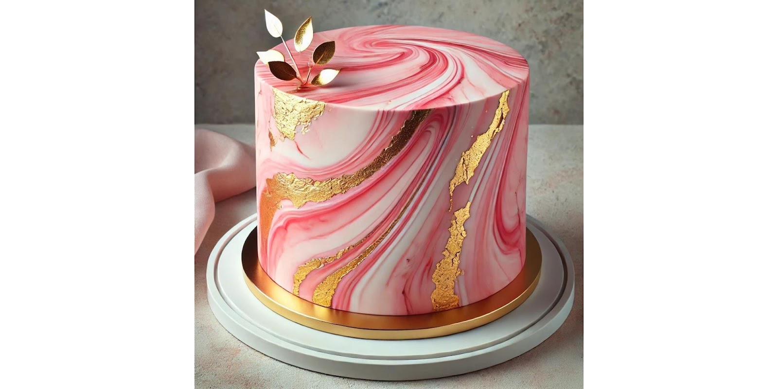 Pink and Gold Marble Cake Effect: Adding Elegance with Simple Techniques