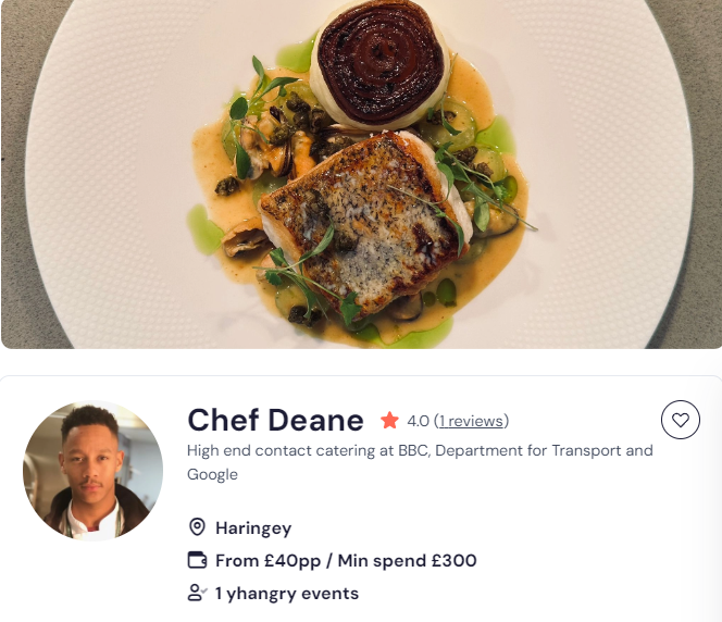 Chef Deane’s breakfast catering in London