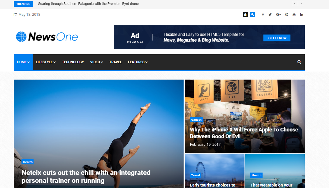 NewsOne magazine blog template