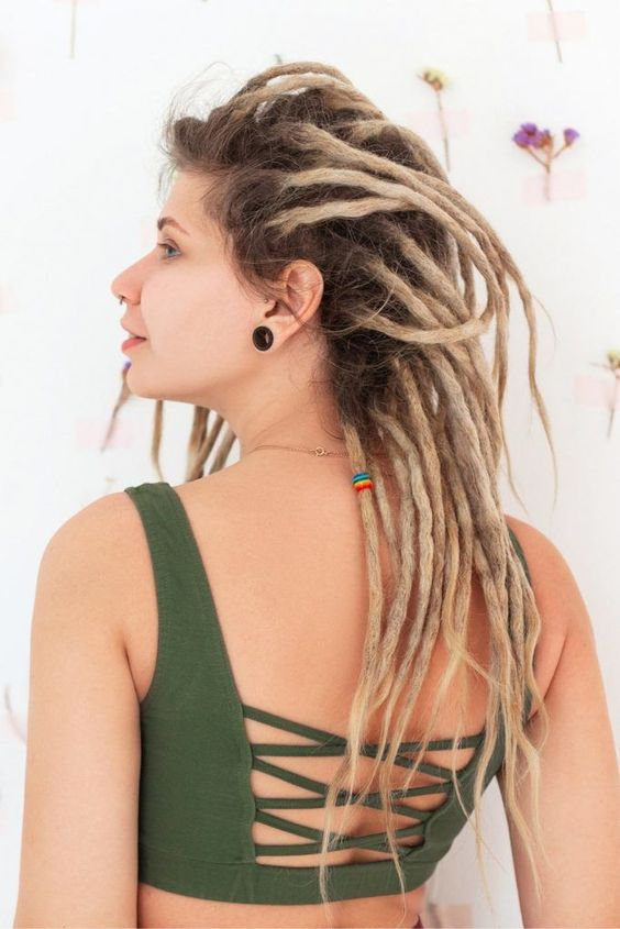 Freeform dreads: Picture of a lady wearing the look