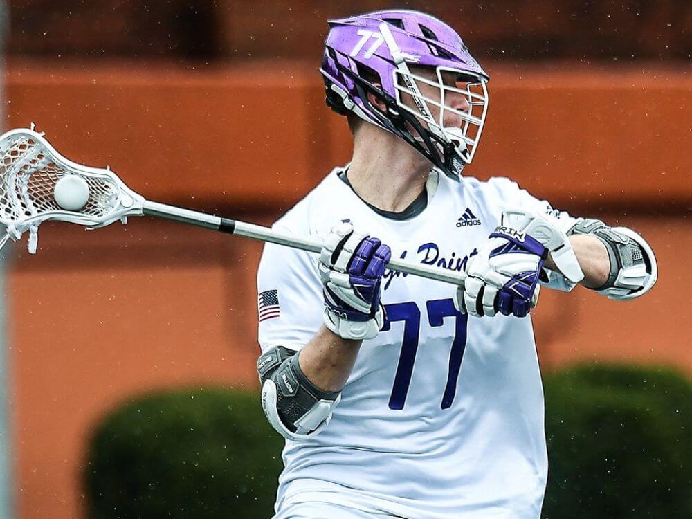 Professional Lacrosse player Kevin Rogers during a collegiate lacrosse game